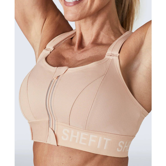 SHEFIT Ultimate Sports Bra High Impact Adjustable Sandstorm - Picture 1 of 11